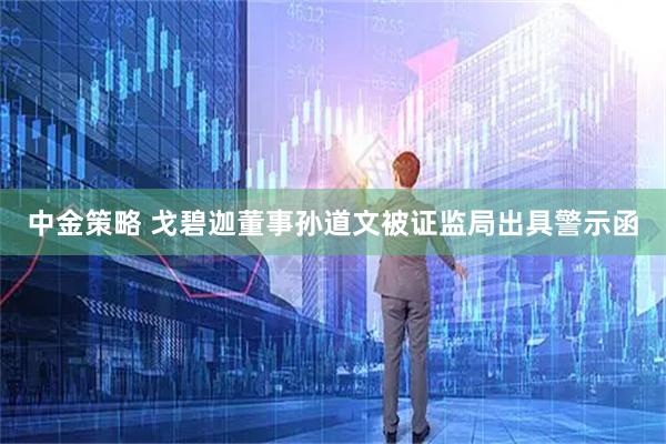 中金策略 戈碧迦董事孙道文被证监局出具警示函