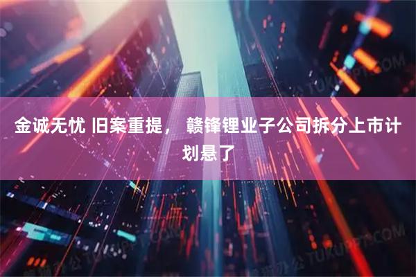 金诚无忧 旧案重提, 赣锋锂业子公司拆分上市计划悬了